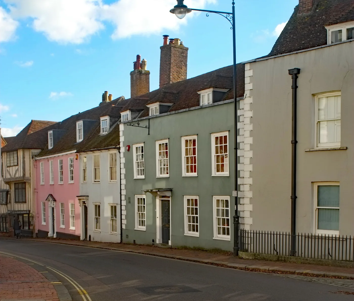 Houses on the High Street, Lewes. The district's terraced homes average £324,315.