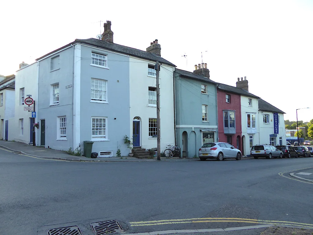 Houses and shops on North Street, Lewes. Terraced homes in the district average £323,093.
