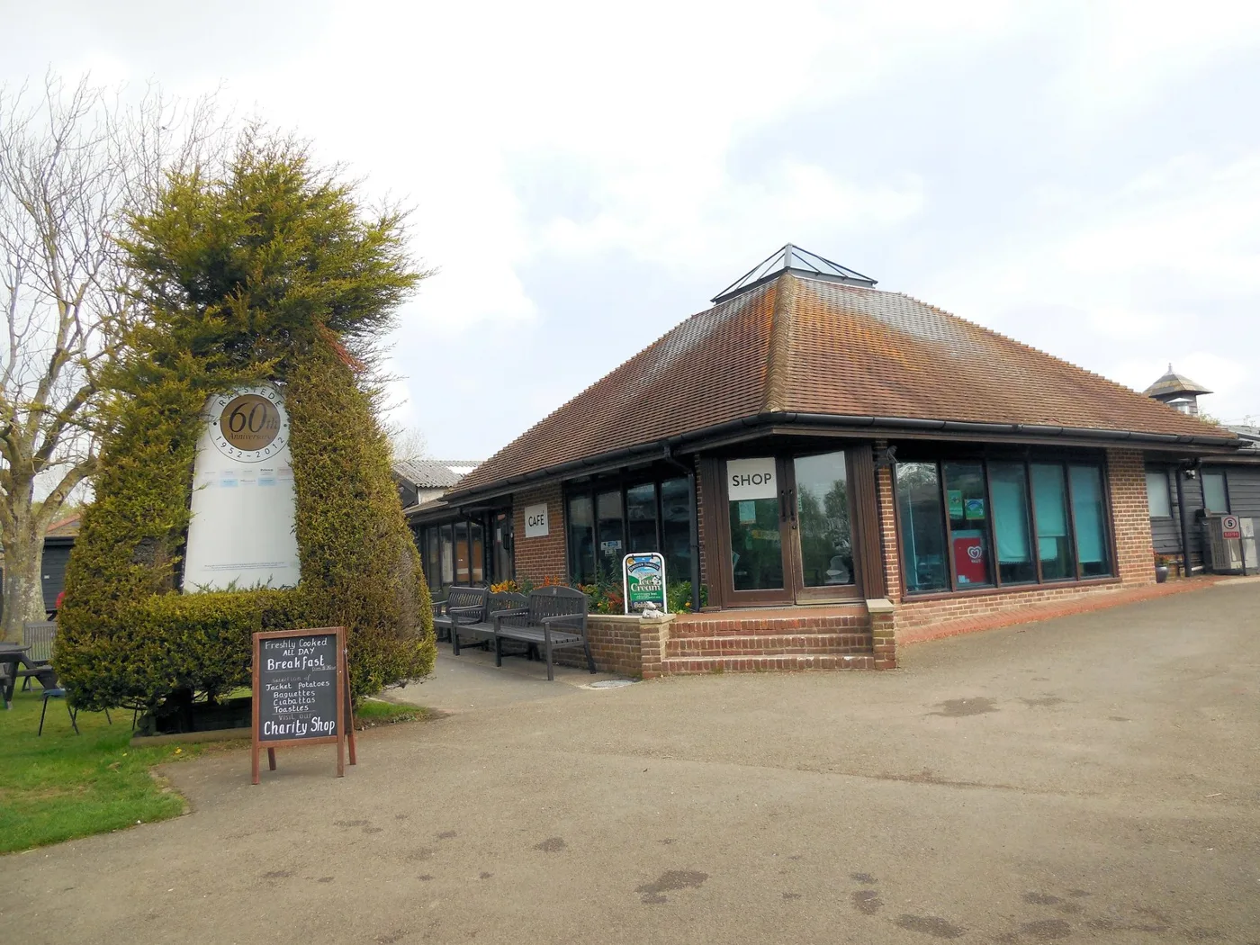 The shop and cafe at Raystede Centre for Animal Welfare near Ringmer, one of the three sites in the share offer. The photograph does not show the solar array.