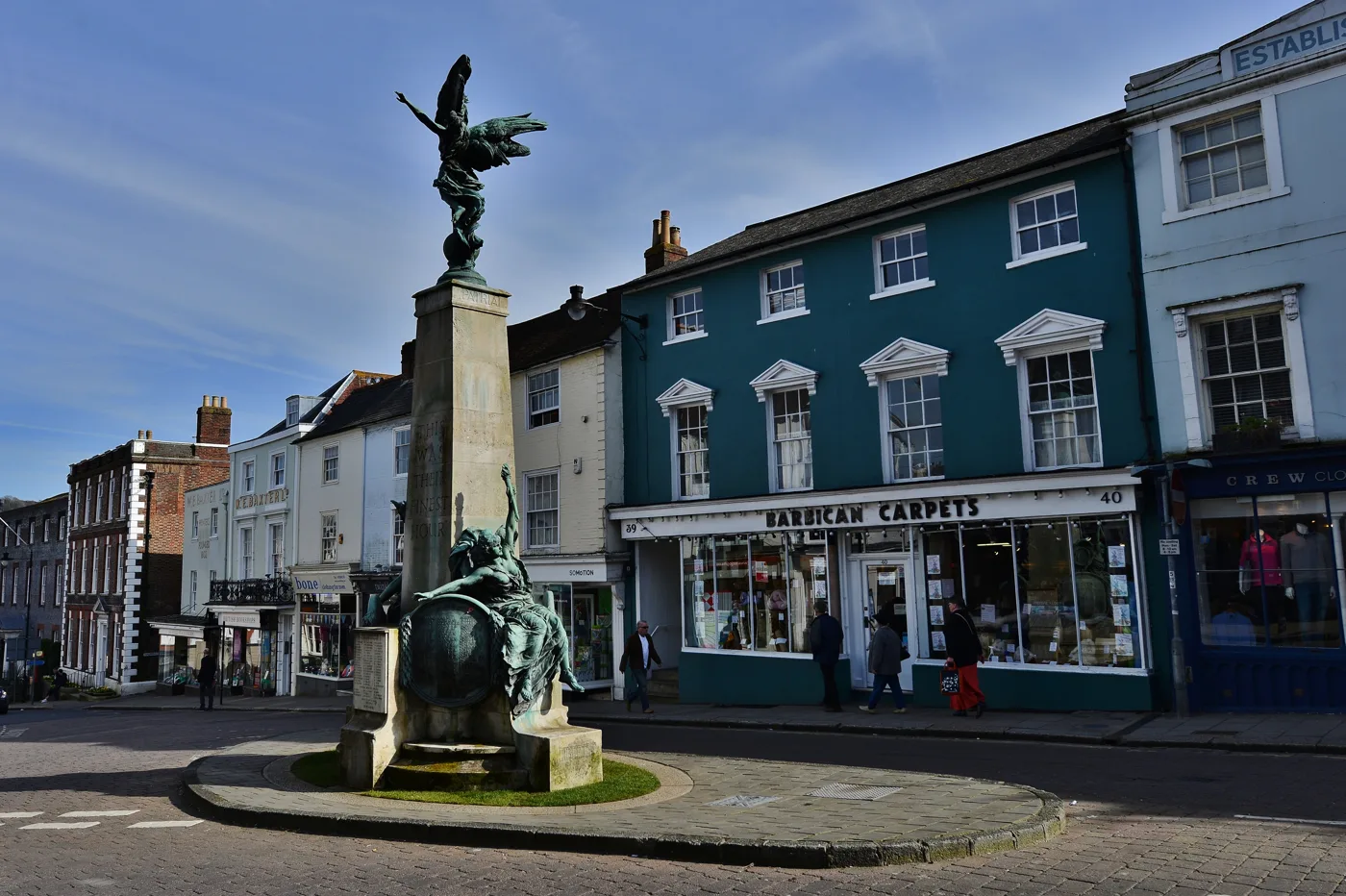 The war memorial on Lewes High Street